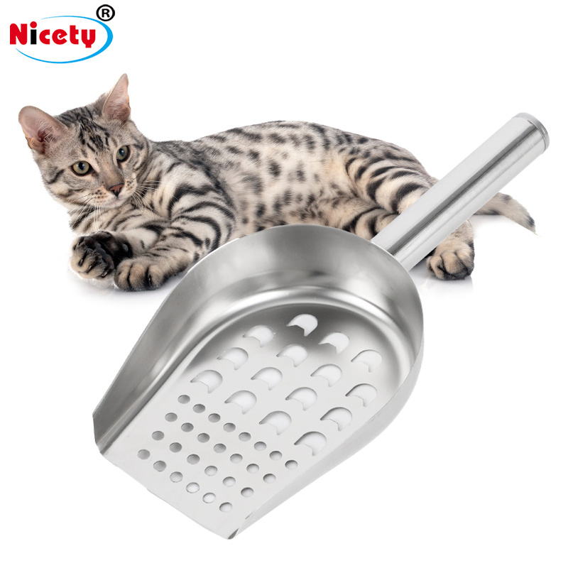 Stainless Steel New Style Durable Cat Litter Scoop Pet Poop Scooping Tools Cat Sand Shovel