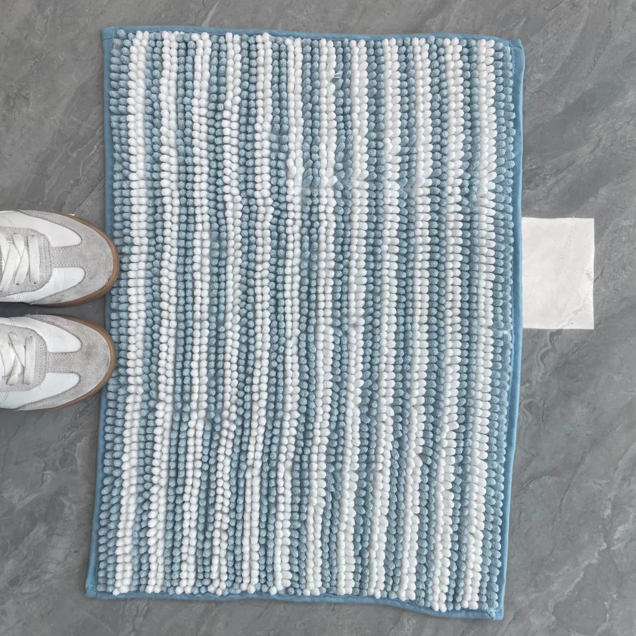 Chenille Bathroom Rug 40X60, Absorbent Machine Washable Non Slip Chenille Bath Mats