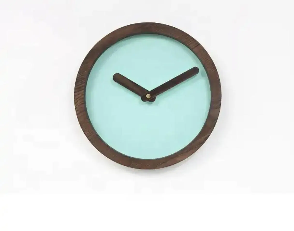 Large silent Unique Rustic Modern Wooden Wall Clock Decor Home Office