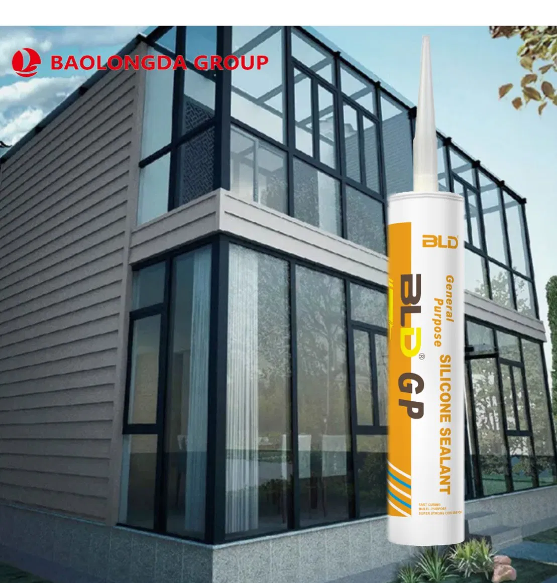 Bld-Gp Quickly Drying Fireproof Waterproof Silicone Rubber Glue Gp General Purpose Adhesive Sealant for Metal