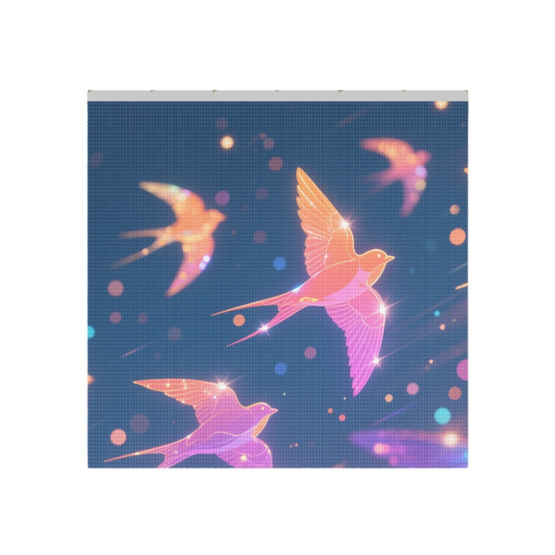 Adhesive Advertising Digital Billboard LED Flexible Video Wall Soft Curved Curtain Transparent Display for Subway Station