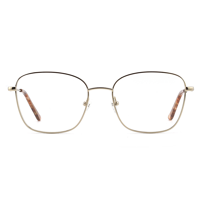 Metal Acetate Square Frame Handmade High Quality Custom Fashion Prescription Eyewear for Women Men