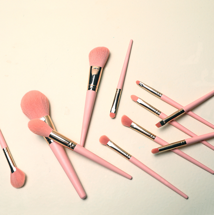 Professional Manufacturer 9PCS Pink Make up Brush Private Label Cosmetic Makeup Brush Set