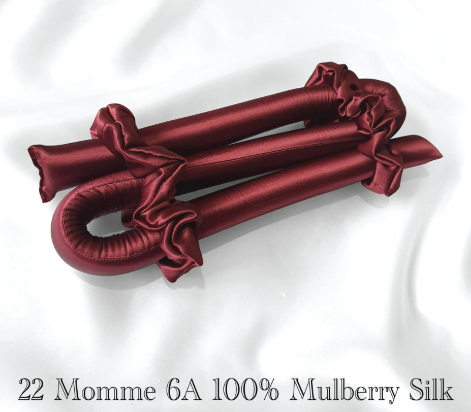 Wholesale Soft Heatless Silk Sleeping Hair Curler with Scrunchies No Heat Silk Hair Curling Roller Rob Set