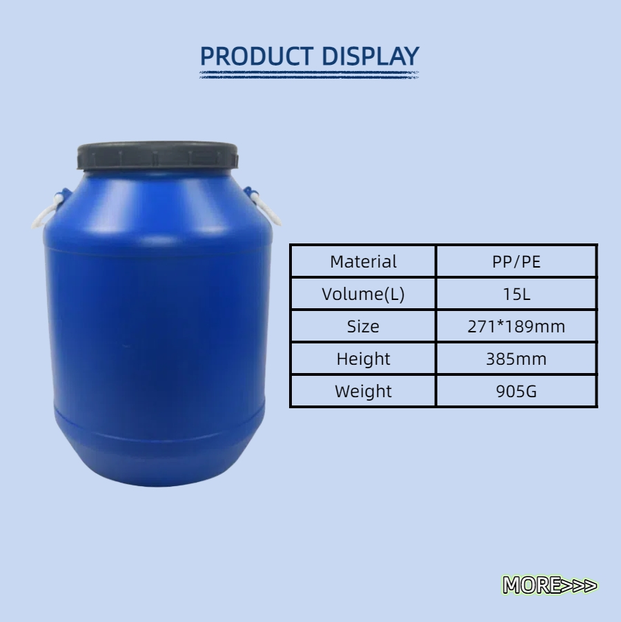 Light Weight Plastic Drum Round Bucket Ease Kitchen Waste Fertilizer Transport