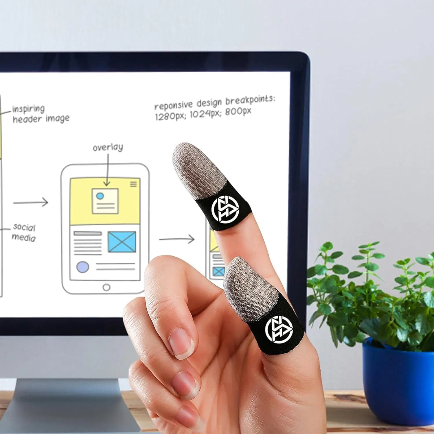 Антискользящие напальчники для геймеров FPS/MOBA