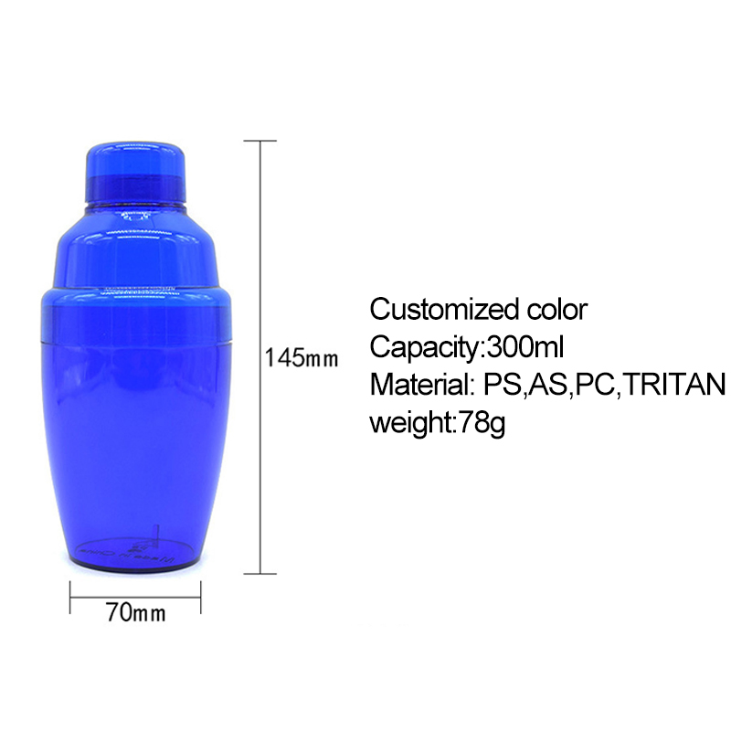 Пластиковый коктейльный шейкер PP с нанесением логотипа