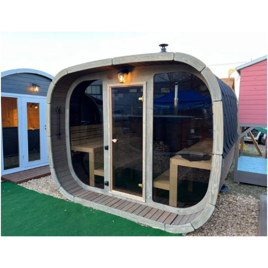 Сауна садовая на 4 человека с сухим паром, 6 кВт