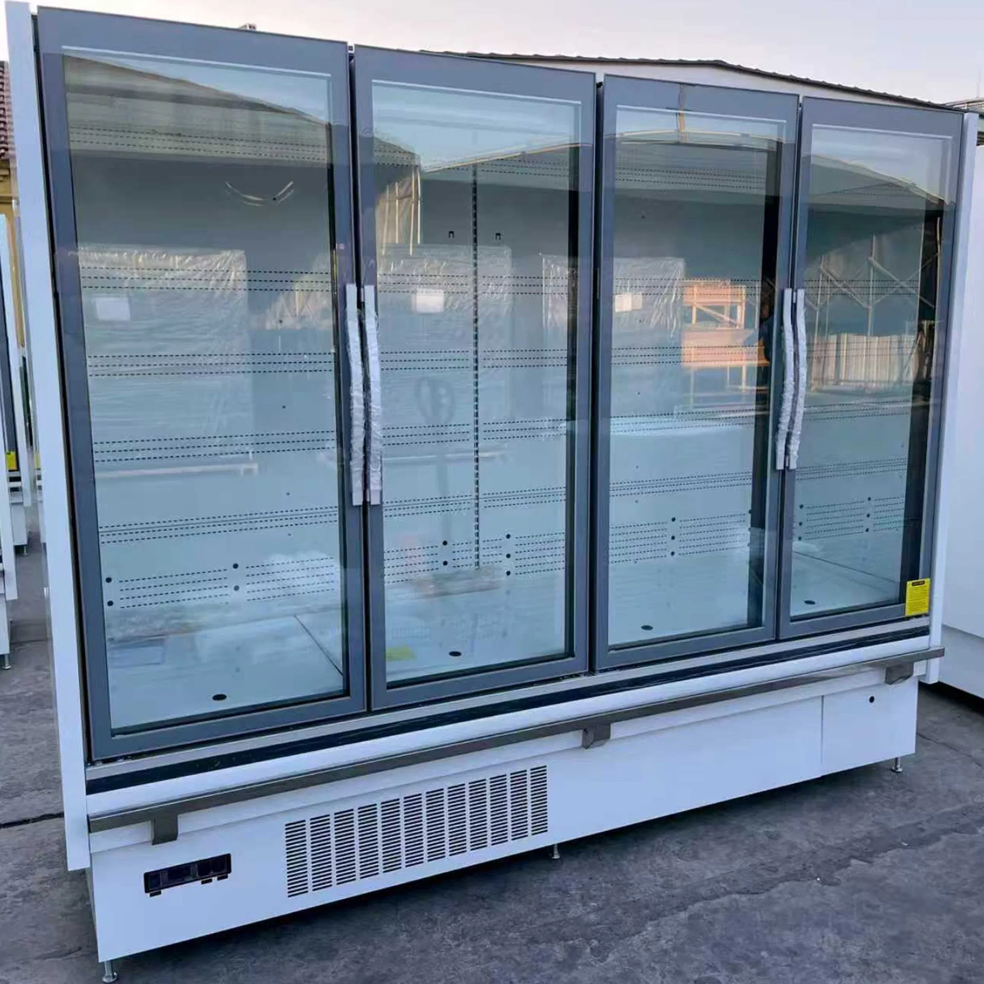 High Quality Factory Direct Sales Commercial Refrigerator Inverter Compressor Energy-Saving Vertical LED Light 1950L Glass Door Display Refrigeration Fridge