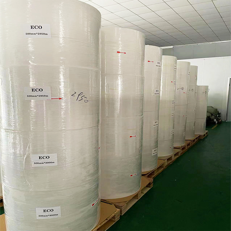 Big Roll Sticker Material Yellow Glassine Eco Direct Thermal Paper Sticker Label Sticker