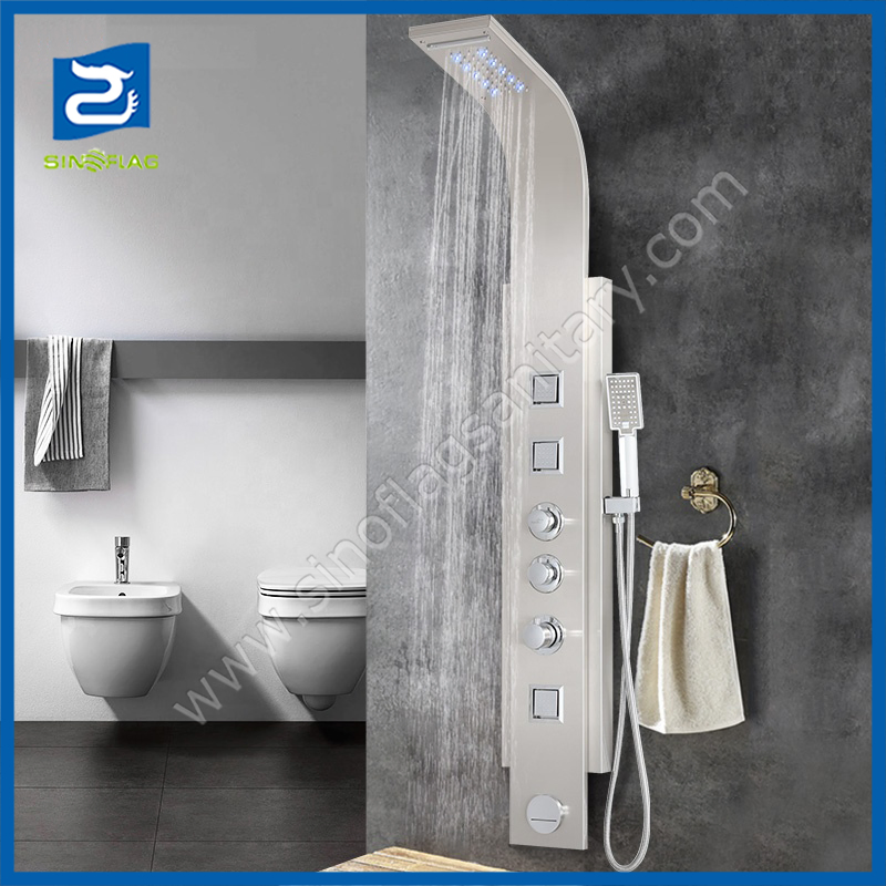Easy Install Waterfall Shower Faucet Stainless Steel Bath Shower Panels