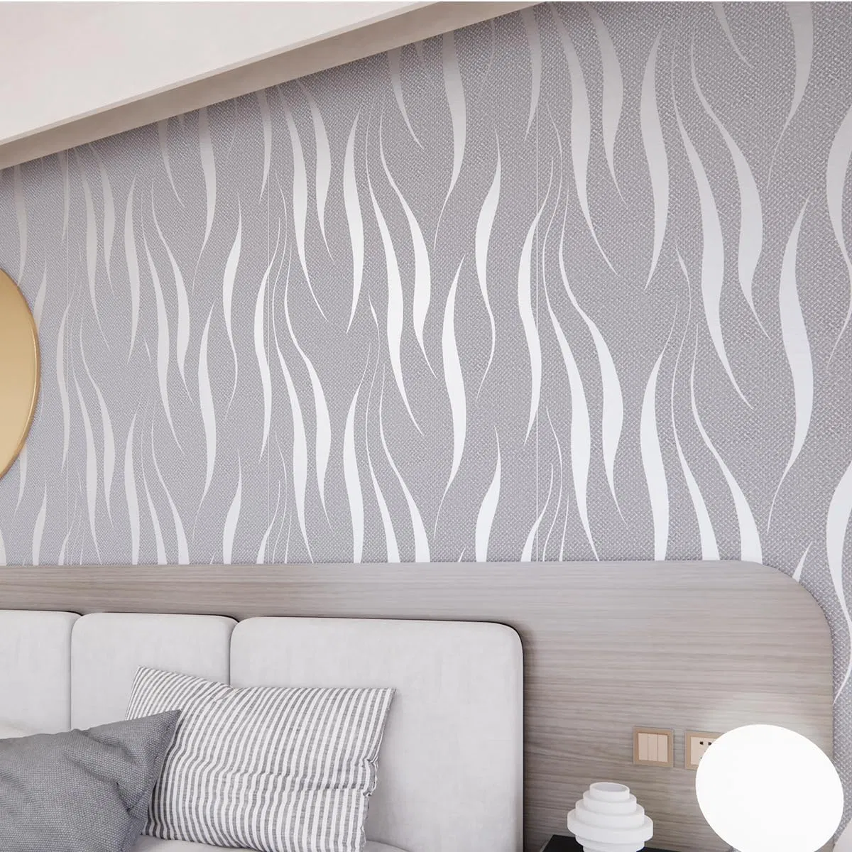 3D Modern Water Waves Fashion Peel and Stick Wallpaper