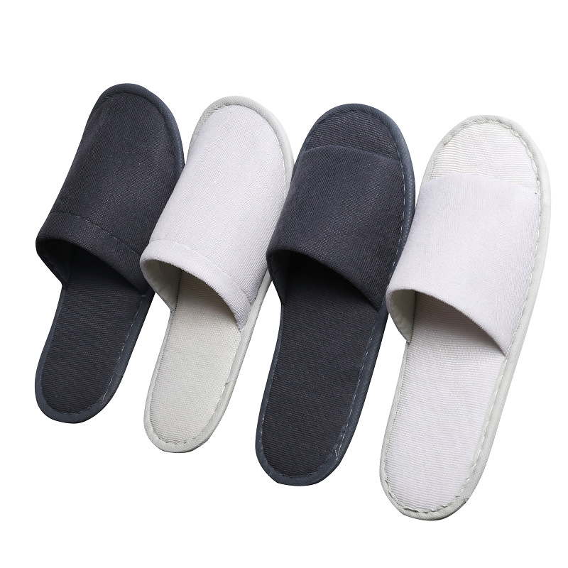 Custom Flip Flop Home Hotel Slippers Embroidery Disposable SPA Velvet Guest Slipper
