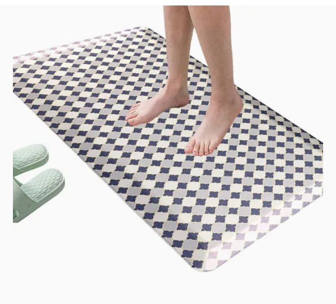 50*100cm 21mm 24mm Thickness PU Surface Recycled Sponge Stylish Area Rugs Anti-Fatigue Kitchen Office Bed Laundry Desk Mats