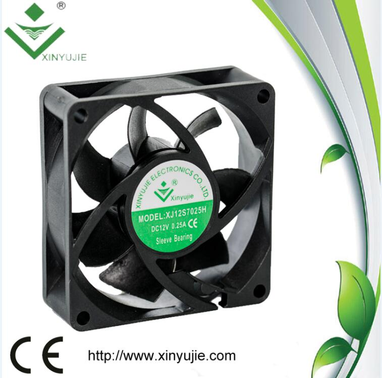 Мини вентилятор 7025 12V/24V, 70x70x25 мм, безщеточный