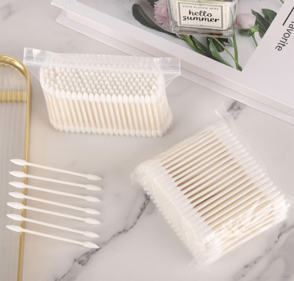 1200 Count 3" Pointed Double Precision Tip Cotton Buds Cotton Swabs for Makeup