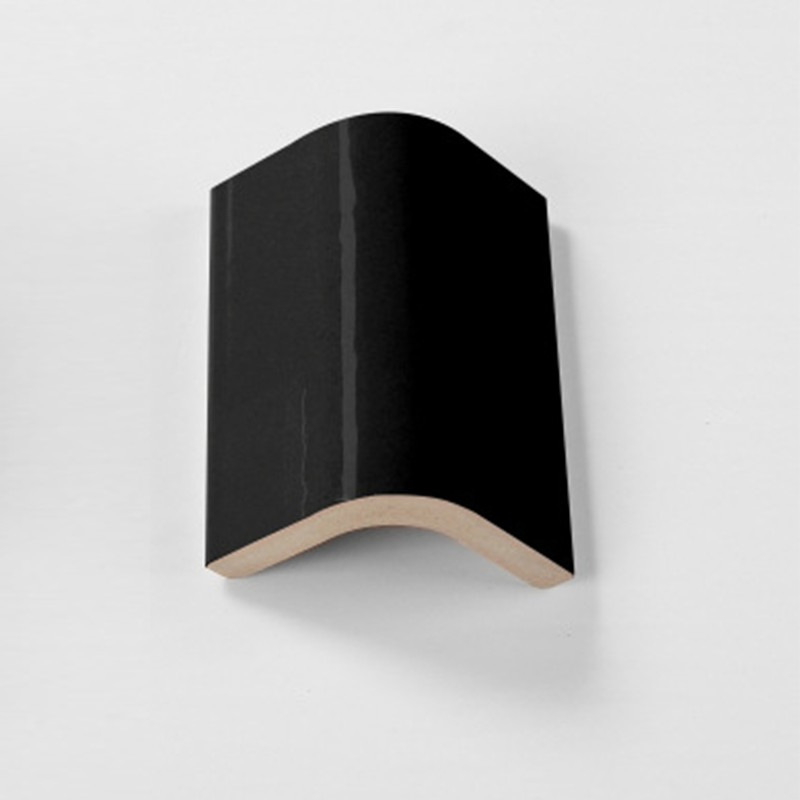 Bathroom Shower Decoration Curved Tile Trims in Black