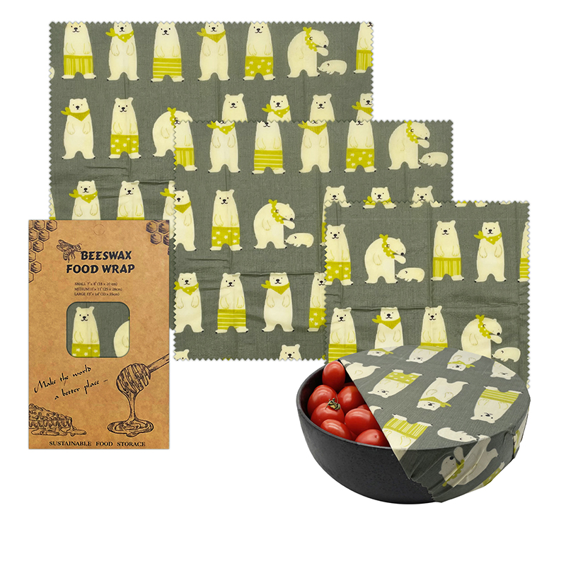 3pack Beewax Food Wrap Zero Plastic