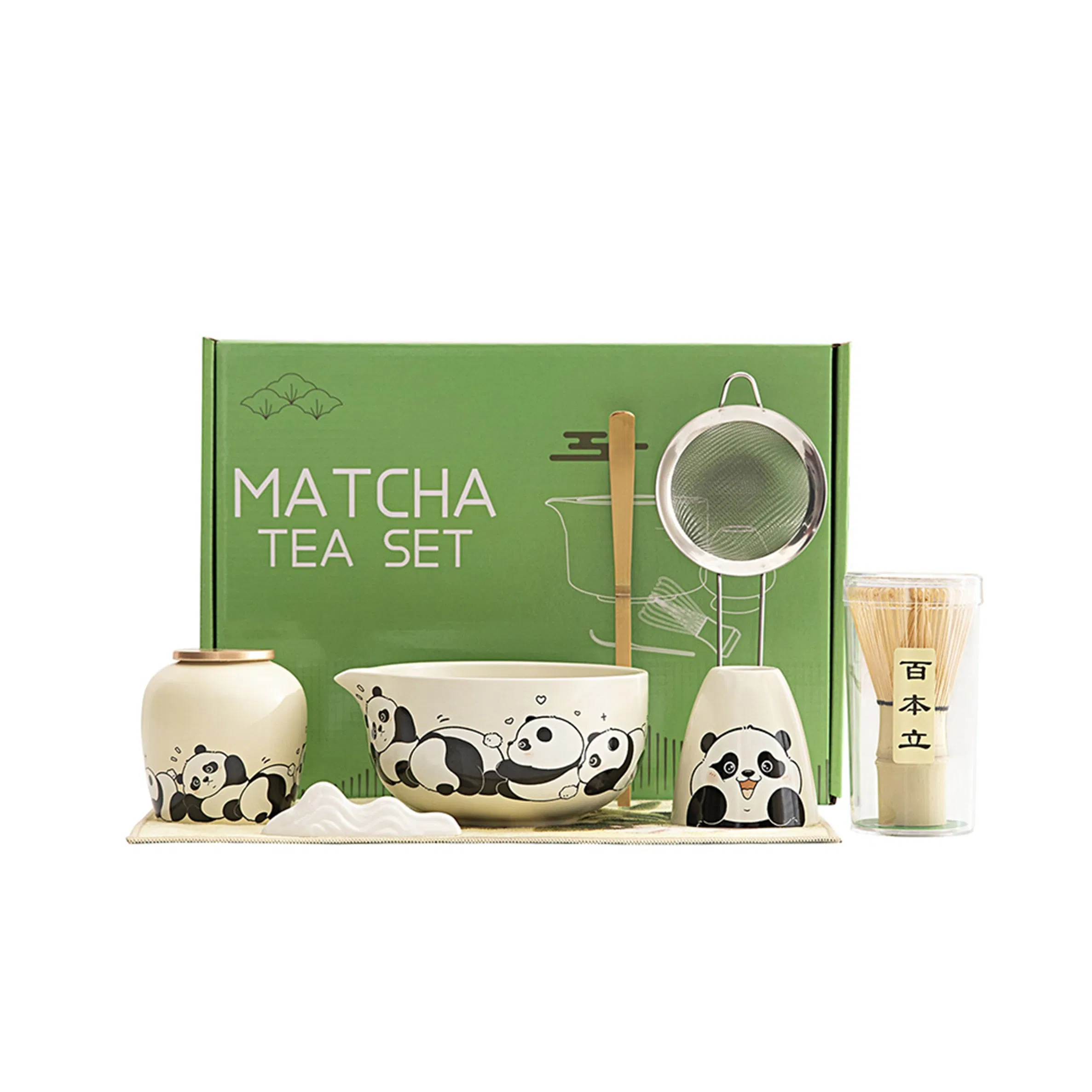 Керамический набор для матчи с чашей и упаковкой