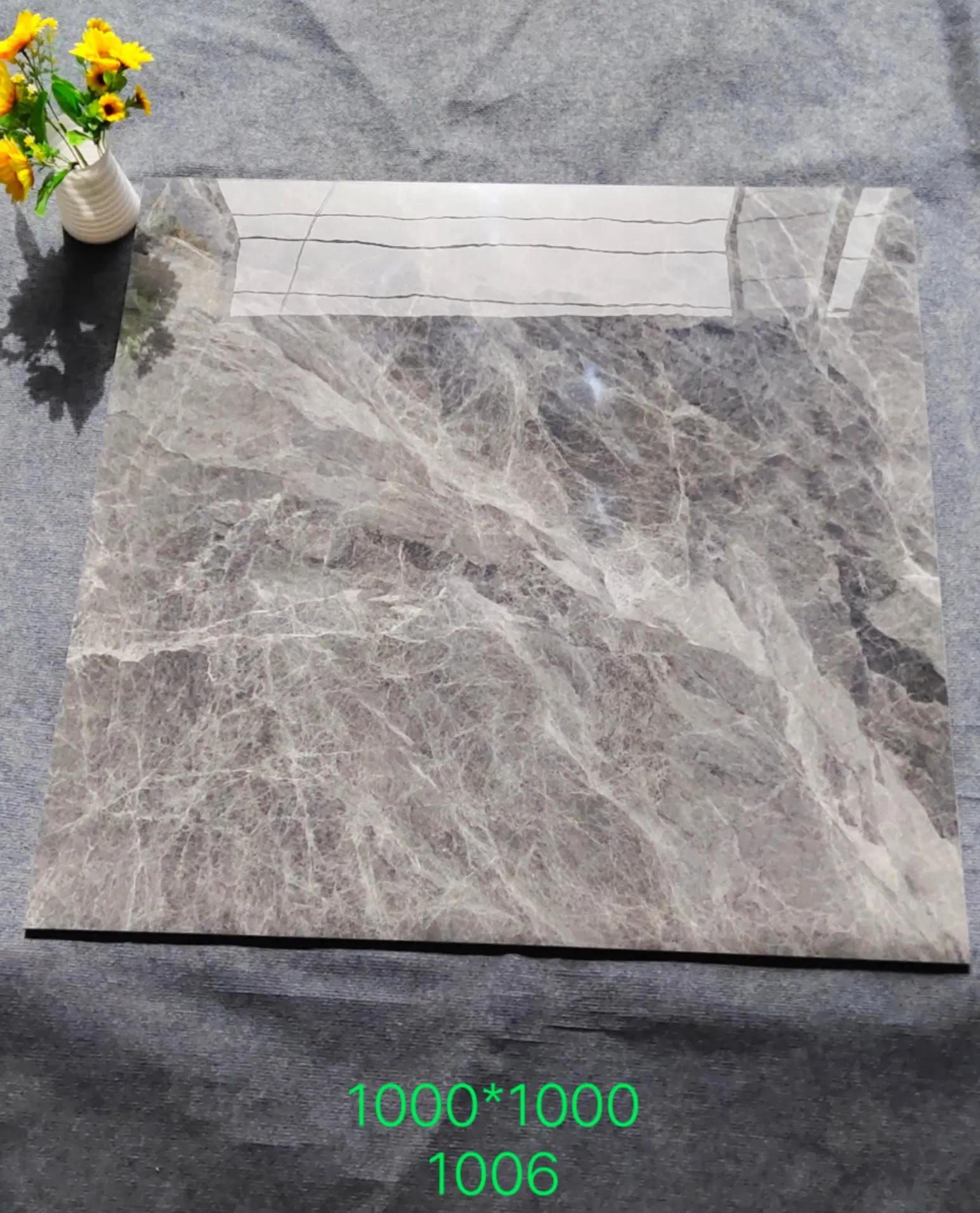 Stock 1000*1000mm Hot Sell Design Bathroom Glazed Vitrified Marble Ceramic Polished Porcelain Floor Tile