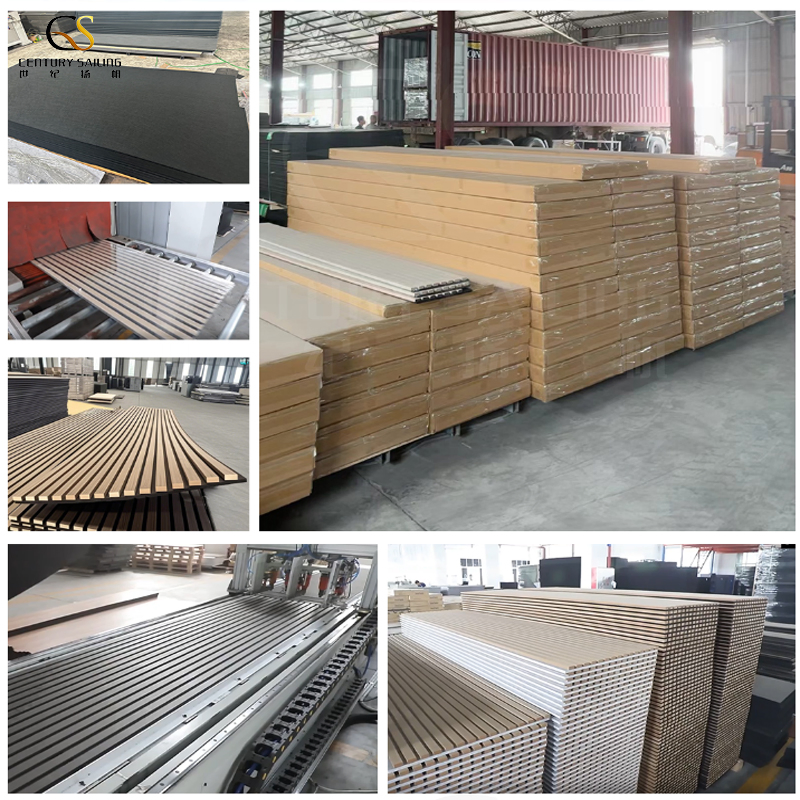 Customized Color Modern Decoration Wood Slat Acoustic Wall Panel for Indoor