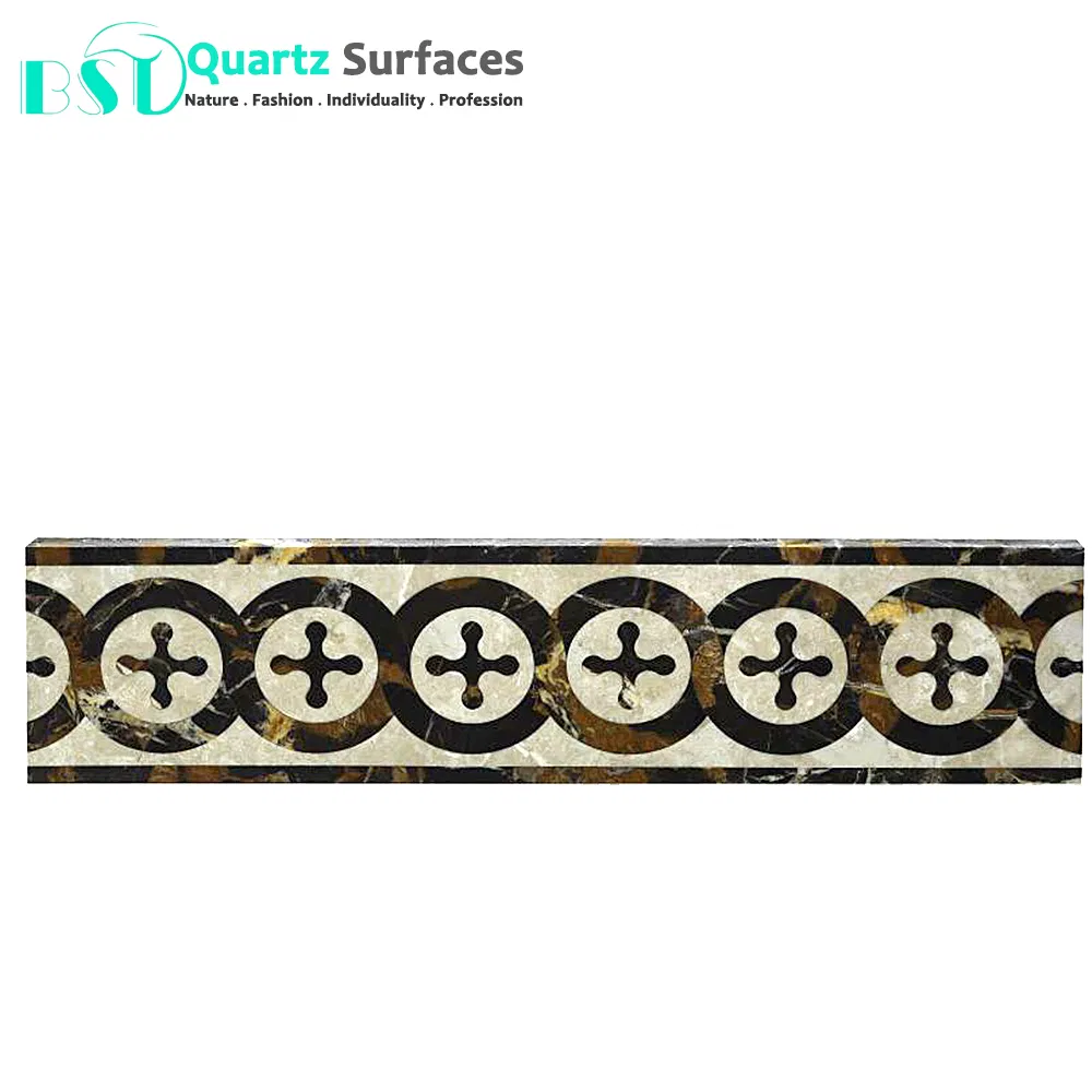 New Design Flower Pattern Marble Border for Flooring