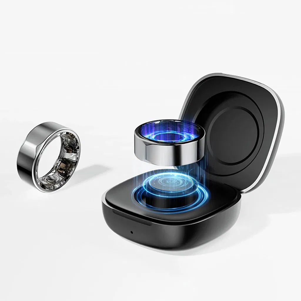 Fashionable Health Tracker Smart Ring Heart Rate Fitness Ring Waterproof Blood Oxygen APP Enabled Scroll Ring