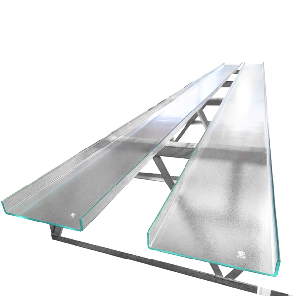 10mm Thickness Tempered U Channel Fireproof Patterned Glass