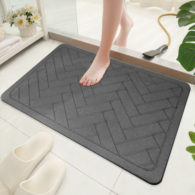 40*60cm Wholesale Natural Non-Slip Super Absorbent Quick Drying Diatomaceous Earth Shower Diatomite Stone Bath Mat