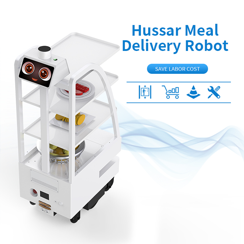 Factory Price Meal Delivery Auto Food Cart Fully Intelligent Control Food Delivery Robot