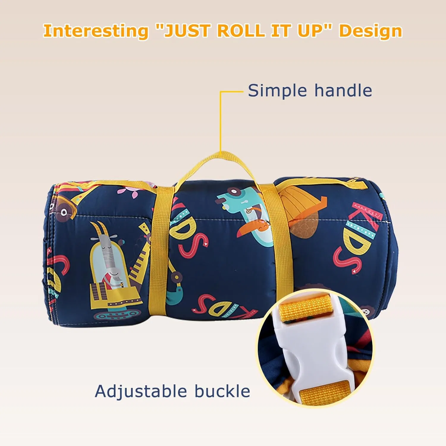 Portable Sleeping Mat Soft Microfiber Toddler Nap Mat