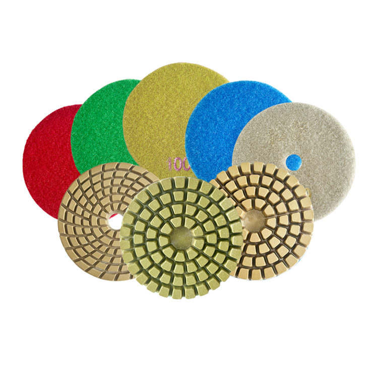 4 Steps Dry Polishing Pads, Stone /Wall/Granite/Marble/Concrete Polishing Care Renovation Resin Dry Diamond Polishing Pads