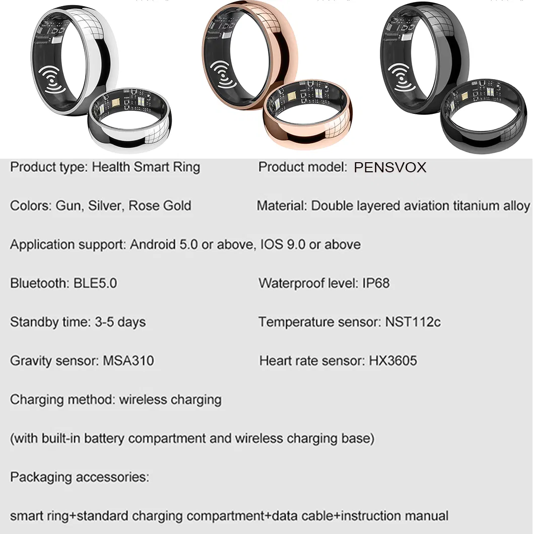 Умное кольцо Pensvox для фитнеса и сна с NFC