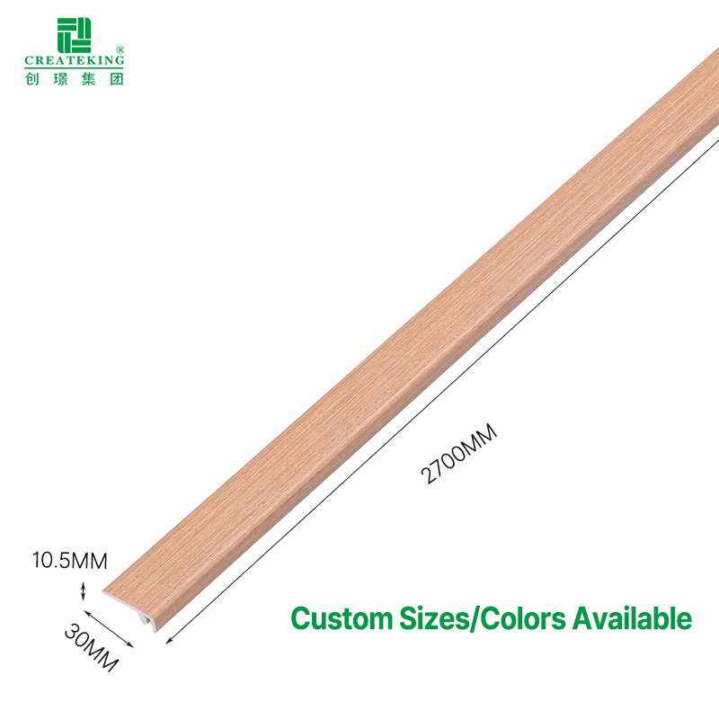 China Factory OEM Premium 30*10.5mm Wood-Grain UPVC Flooring Profiles PVC Edge Trims