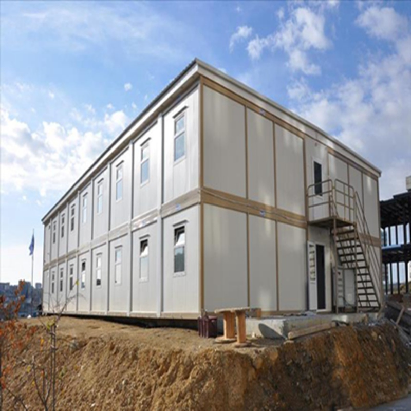 Glass Wall Prefab Shop Rockwool/EPS/PUR Sandwich Wall Panel Container House