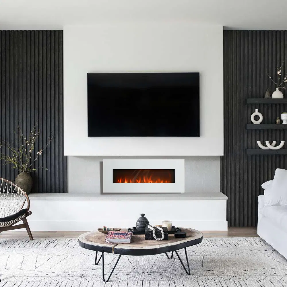 China Wholesale Modern Flame Control Wall Mounted Electric Fireplace