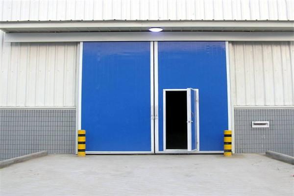 Industrial Sliding Door, Galvanized Steel Surface, PU Foam Injection