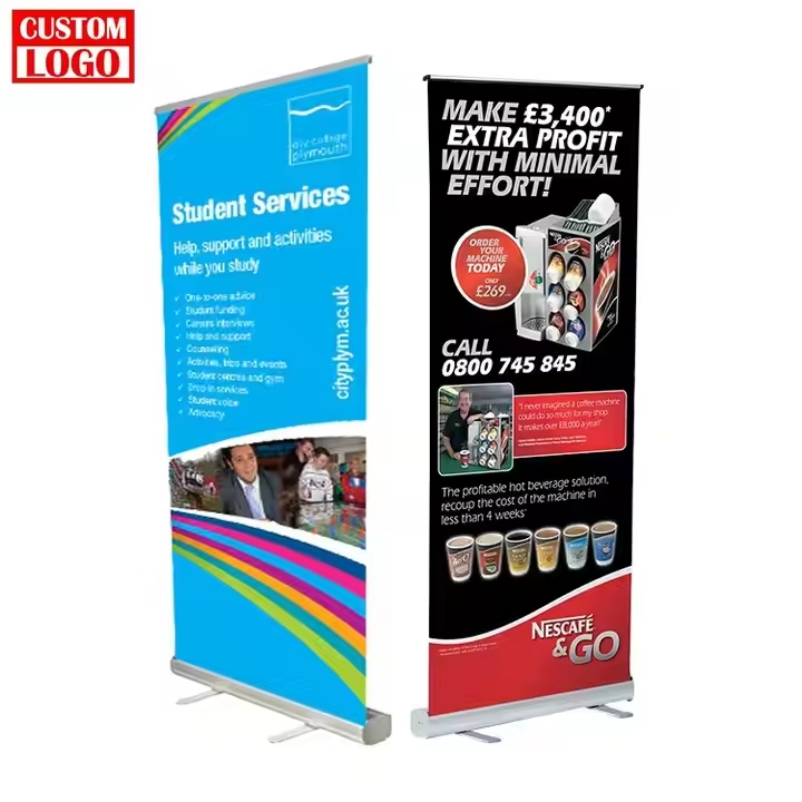 Cheap 85X200 Roll up Banner Stand Standee Aluminum