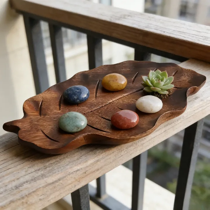 Smooth Curved Edge Platter Ideal for Presenting Appetizers Snacks and Small Desserts Wooden Tray