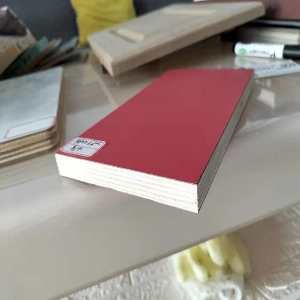 Wood Grain Furniture Board E0 Emission Laminated HPL Melamine Film Faced Plywood / Chipboard / MDF for Kitchen Cabinet Decoration