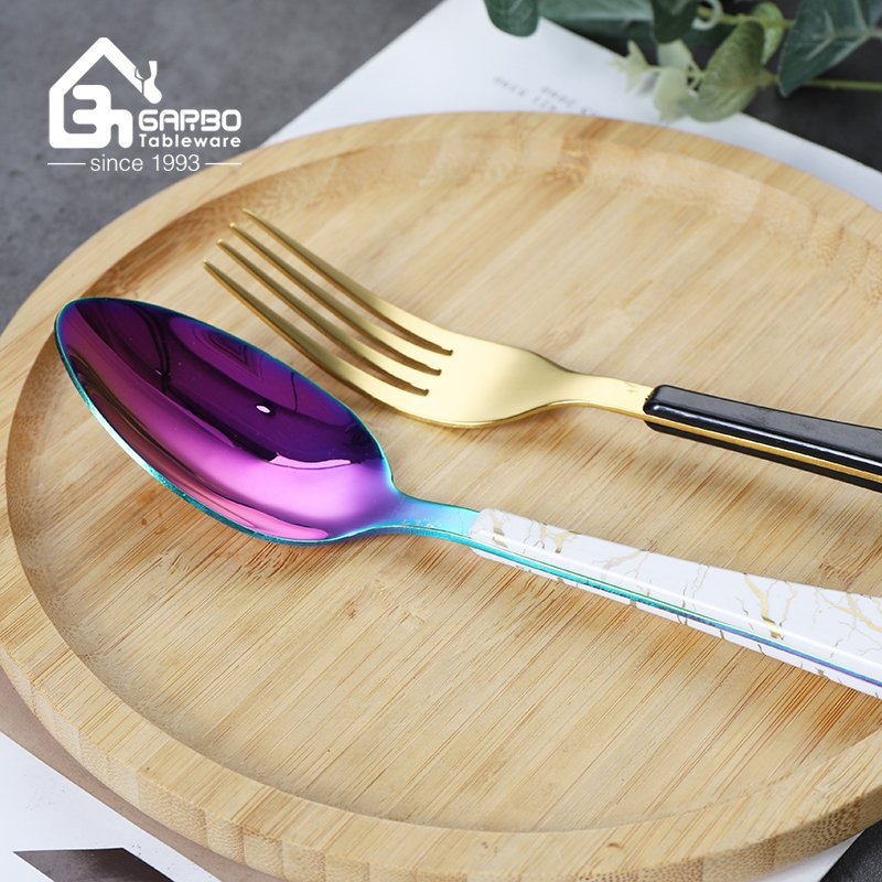 Factory Supply Stainless Steel 410/13-0 Tableware Set Colorful Dinner Knife Steak Knife