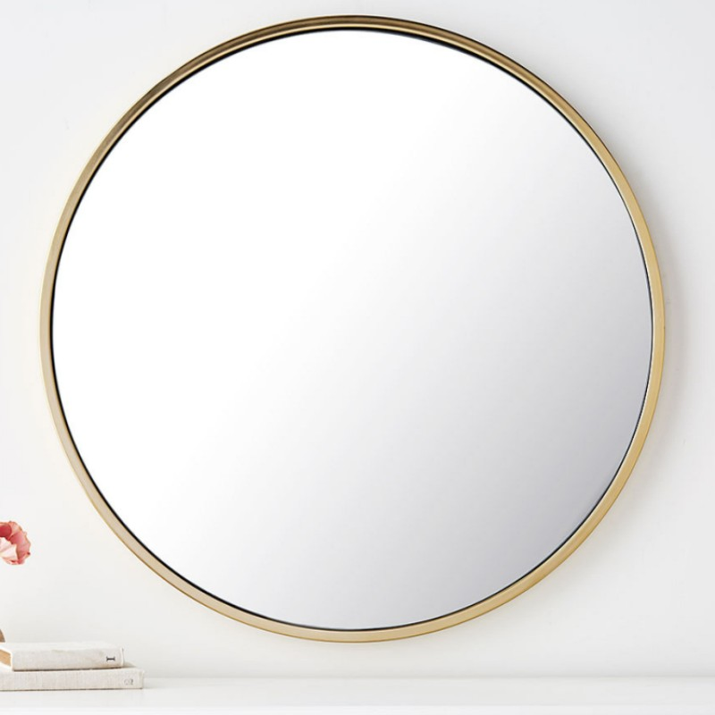 Floor Standing Full Length Metal Bathroom Framed Wall Glass Silver Mirrors with Brackets