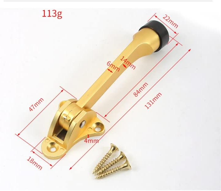 Mdmp-0030g Die-Cast Zinc Door Stop, Satin Gold Finish