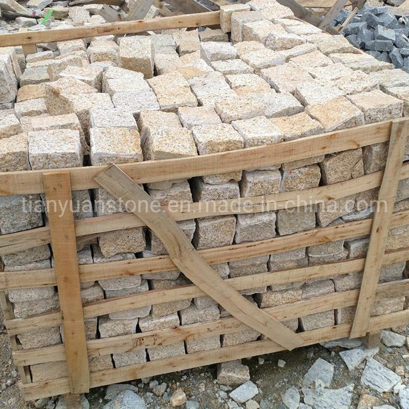 G682 Rusty Yellow Granite Cobblestone