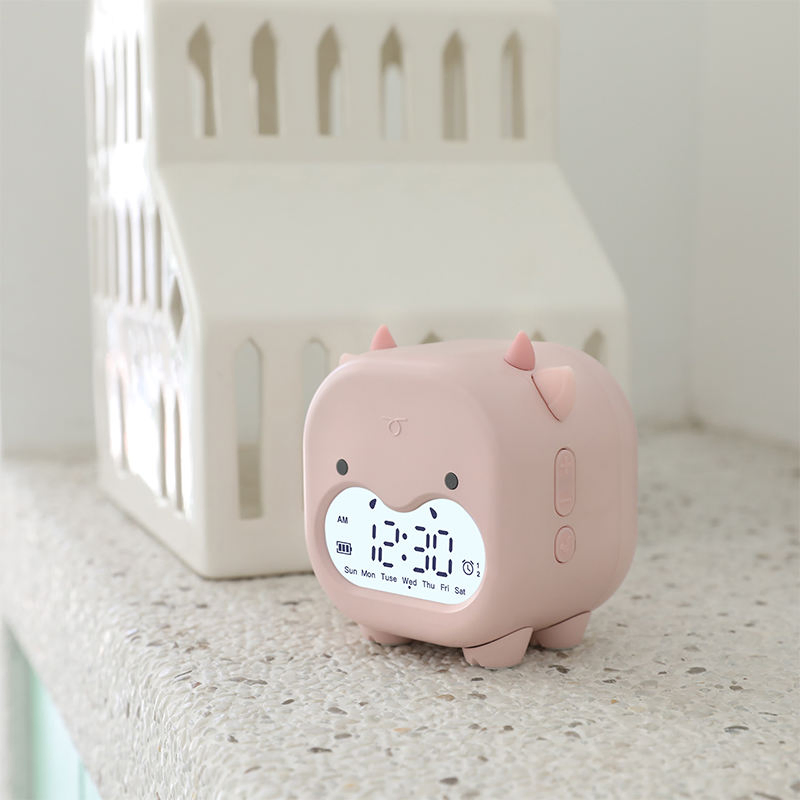 Children Training Cute Calf Wake up LED Silicone Clock for Baby Clock
