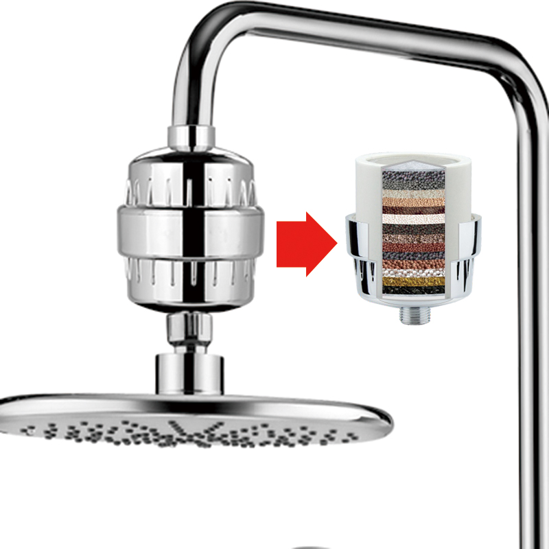 Factory ABS Home Use Bathroom Shower Faucet Composite Filter Purifier Top Shower Head Water Filter