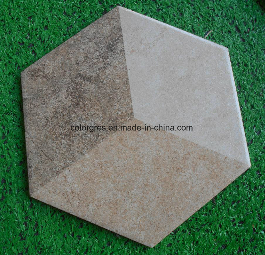 Newest Design Garden Decoration Healthy Candy Glazed Hexagon Tile (200*230mm)