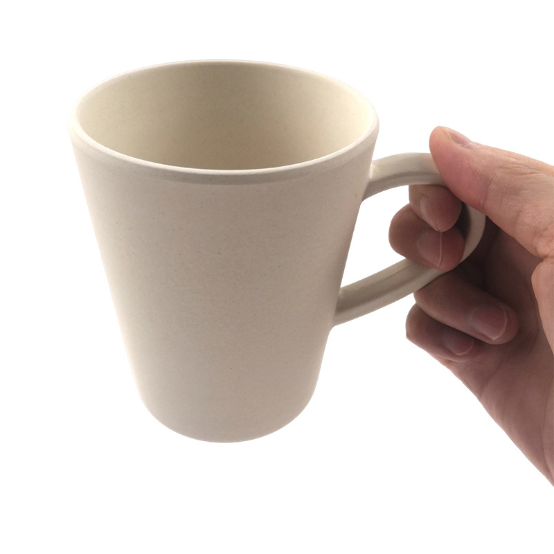 Biodegradable Bamboo Fiber Handle Cup Processing Custom Creative Milk Cup Thick Office Creative Gift Cups