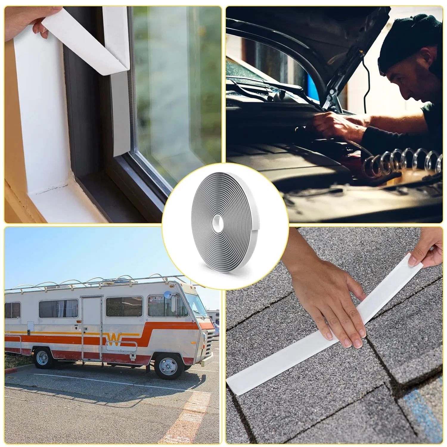 Installing Car Part, Windows, Doors and Windshield Butyl Sealant Tape