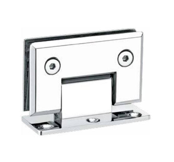 Square Bevel 90 Degree Single Bathroom Glass Clamp